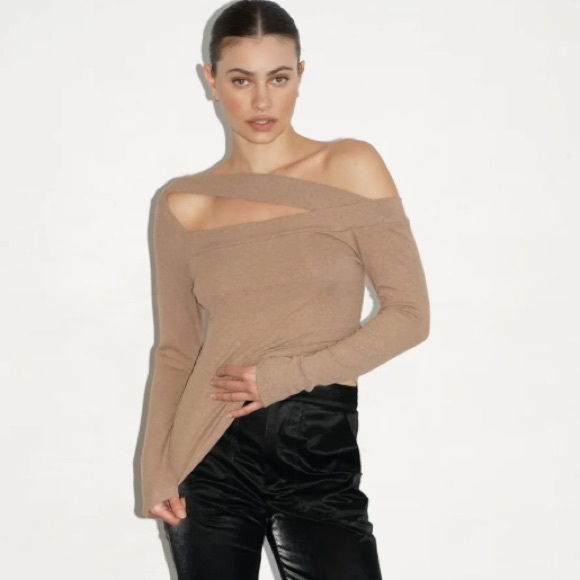 NWT LNA Long Sleeve Otis Ribbed Top Size 2X - Picture 5 of 12